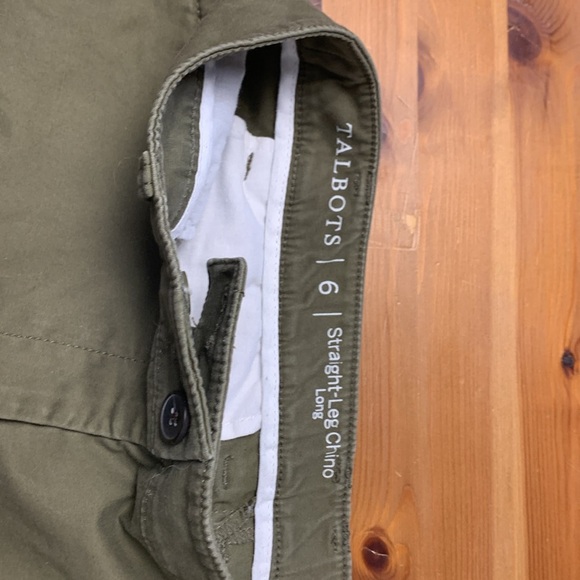Talbots Straight Leg Olive Green Chinos - Picture 4 of 14